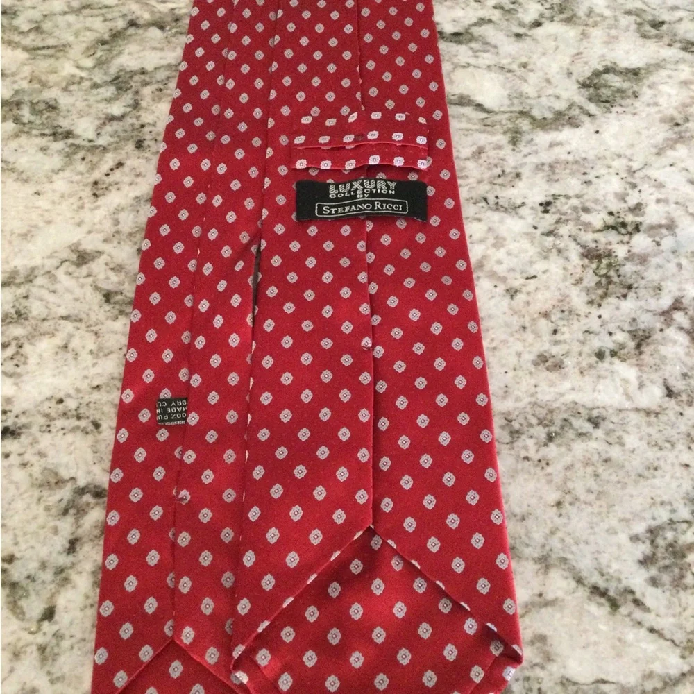Stafford Red Polka Dot Silk Tie